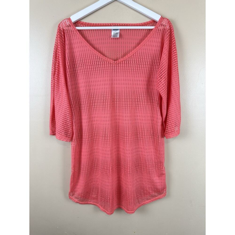 O'Neill Women’s Cover-up Mesh Swimsuit Orange Beach Resortwear Tunic Size XS/S